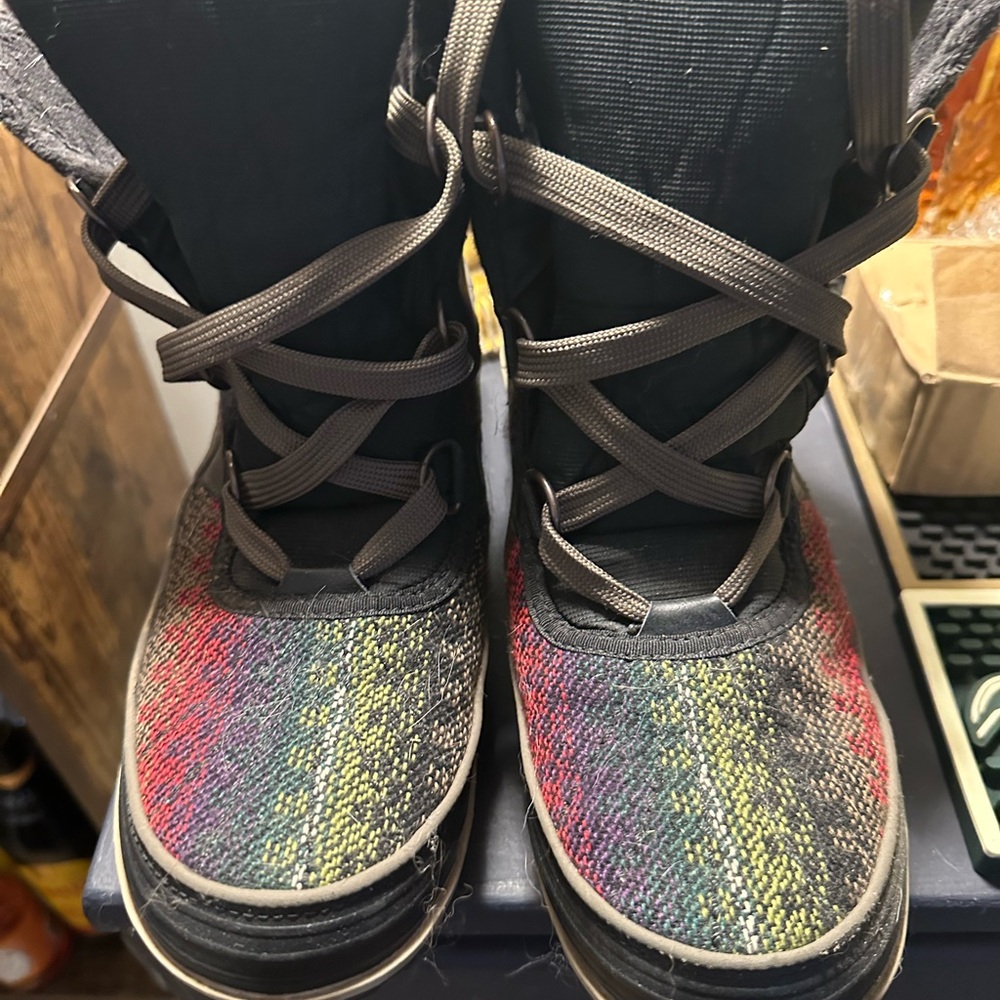 Sorel Colorful Knit Snow Boots